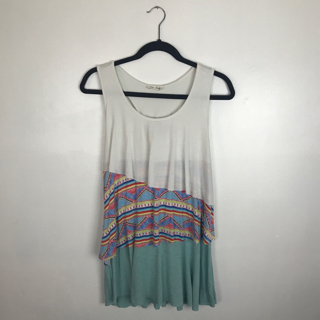 Bo Bel | Tri Layered Flowy Racerback Tank Top